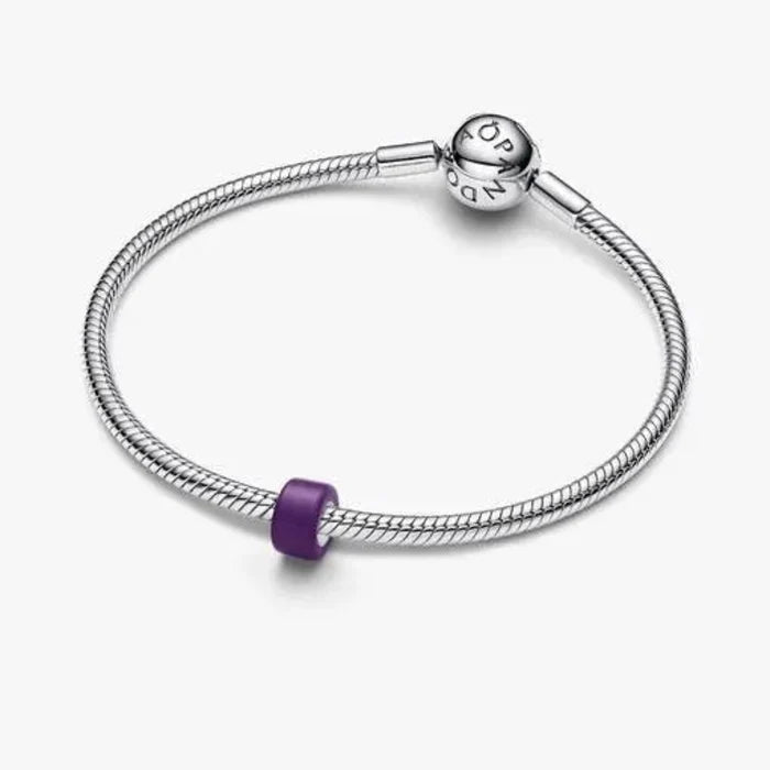 Purple Murano Glass Mini Charm featuring a petite purple glass design