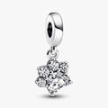 Elevate your love for your best friend with the Sparkling Pet Paw Print Dangle Charm.