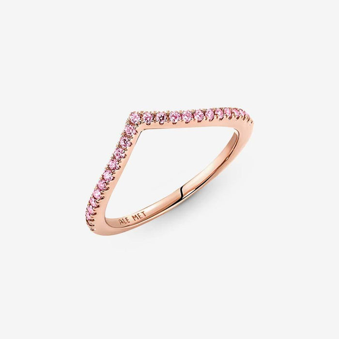 "PANDORA : Pandora Timeless Wish Sparkling Pink Ring -"