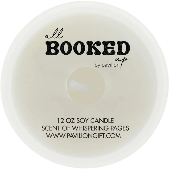 The Pavilion Gift Co Bookstore Whispering Pages 12 oz Soy Wax Candle captures the warm, nostalgic fragrance of old pages, wood, and quiet reading nooks.