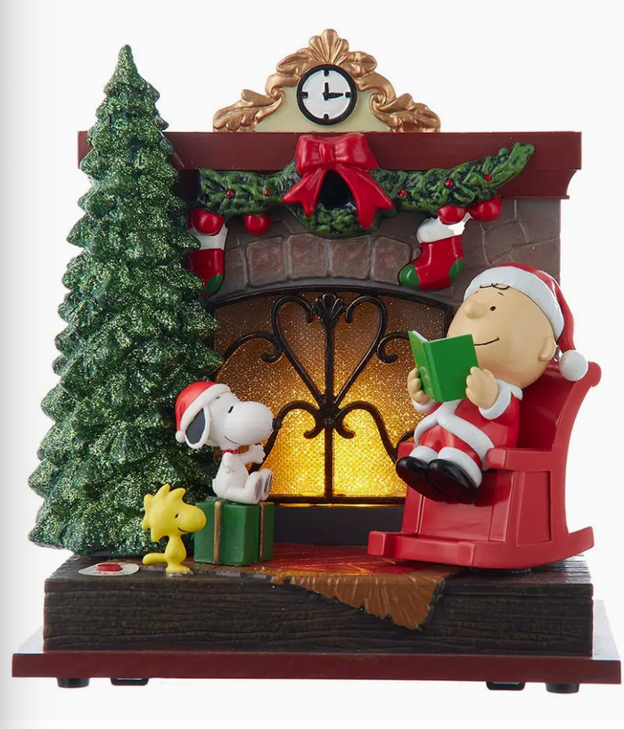 Peanuts© Santa Charlie Brown Musical Fireplace