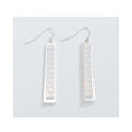 Periwinkle by Barlow : Hammered Over Polished Silver Rectangle Drops - Earrings - Periwinkle by Barlow : Hammered Over Polished Silver Rectangle Drops - Earrings