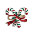 This charming Periwinkle Candy Canes with Bows Pin features a vibrant candy cane design accented with a delicate decorative bow.