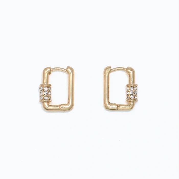 These earrings offer a contemporary take on a classic silhouette.
