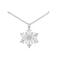 Classic silver snowflake necklace with an elegant winter-inspired pendant