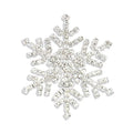 Crystal Snowflake Pin featuring a delicate snowflake design with shimmering crystal accents for a sparkling winter look.