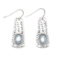This Hammered Silver With Blue Inlay Earring by Periwinkle combines artisan craftsmanship with timeless Southwestern-inspired style.