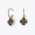Periwinkle smoky gray crystal earrings featuring elegant crystal detailing and a sophisticated neutral tone