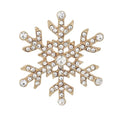 Sparkling crystal snowflake pin featuring a delicate snowflake design covered with shimmering crystal accents.