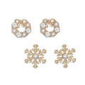 These Periwinkle Wreaths and Snowflakes with Pearls Duo Earrings bring charming holiday elegance to every look.