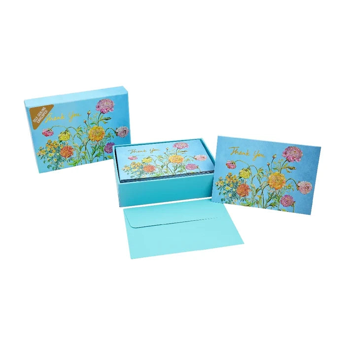 Peter Pauper Press Garden Blooms Thank You Notes boxed stationery set with floral garden design