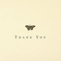 A collection of butterfly-themed thank you cards featuring colorful designs and elegant typography.