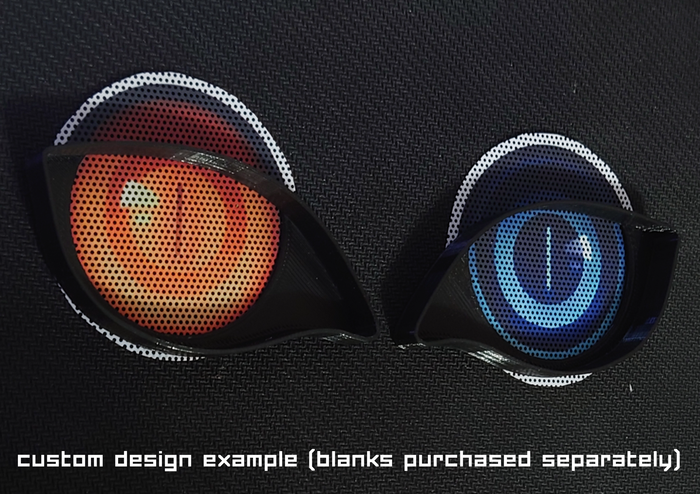 Pre-printed eye mesh