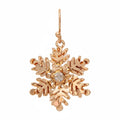 Rain Jewelry gold-tone snowflake drop earring with a crystal center