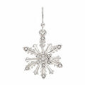 Rain Jewelry S Bright 3D crystal snowflake earrings featuring a sparkling dimensional snowflake design.