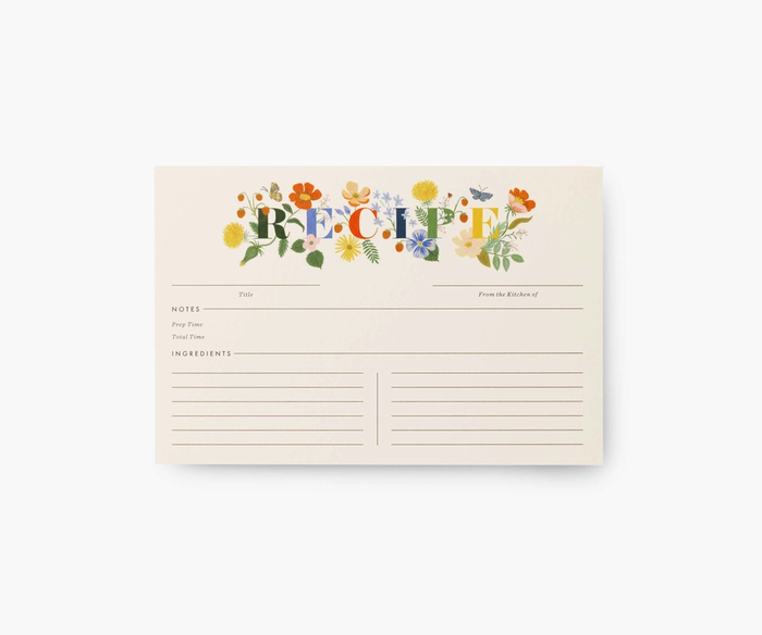 Recipe Cards Mayfair