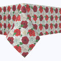 Red & White Rose Sketches Rectangles
