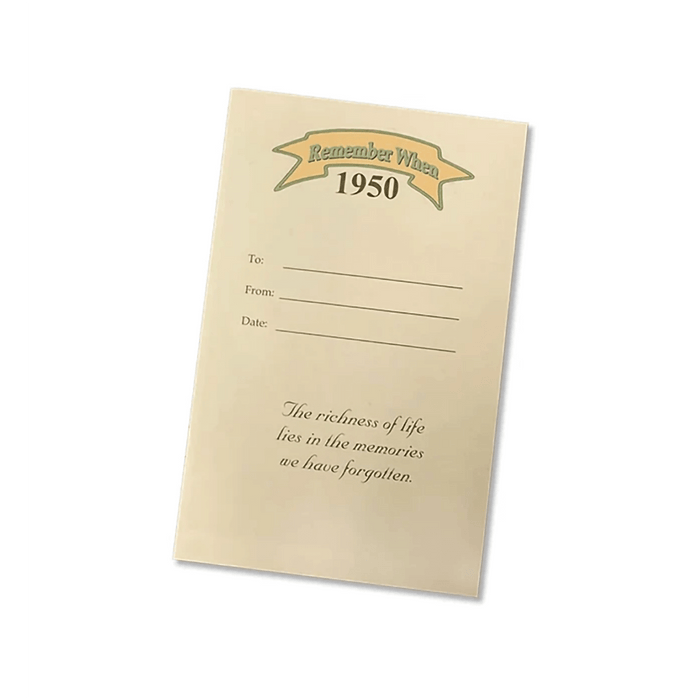 "Booklet 1950 to and from "