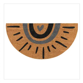 Semi Circle Door Mat - Sun