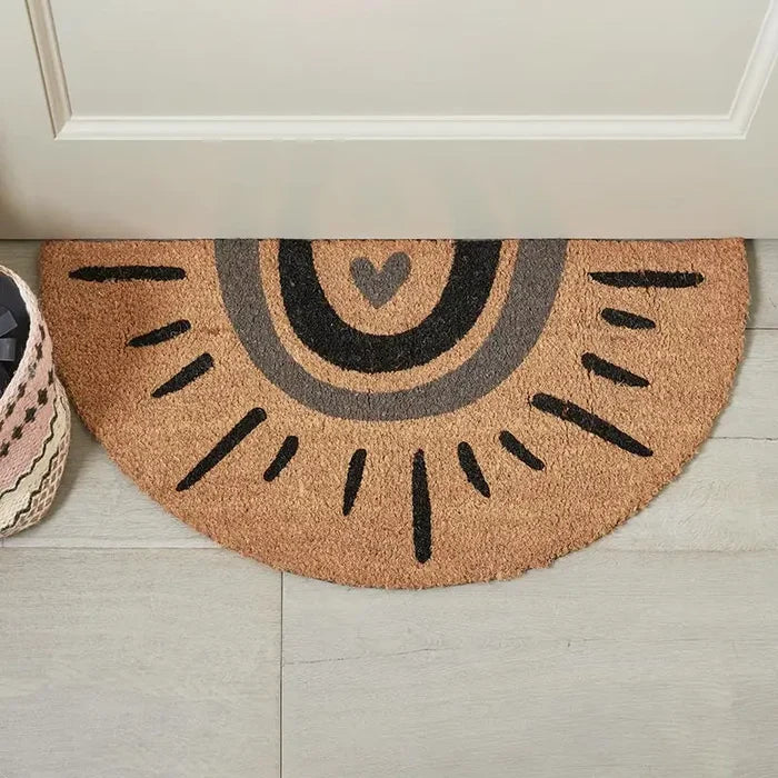 Semi Circle Door Mat - Sun