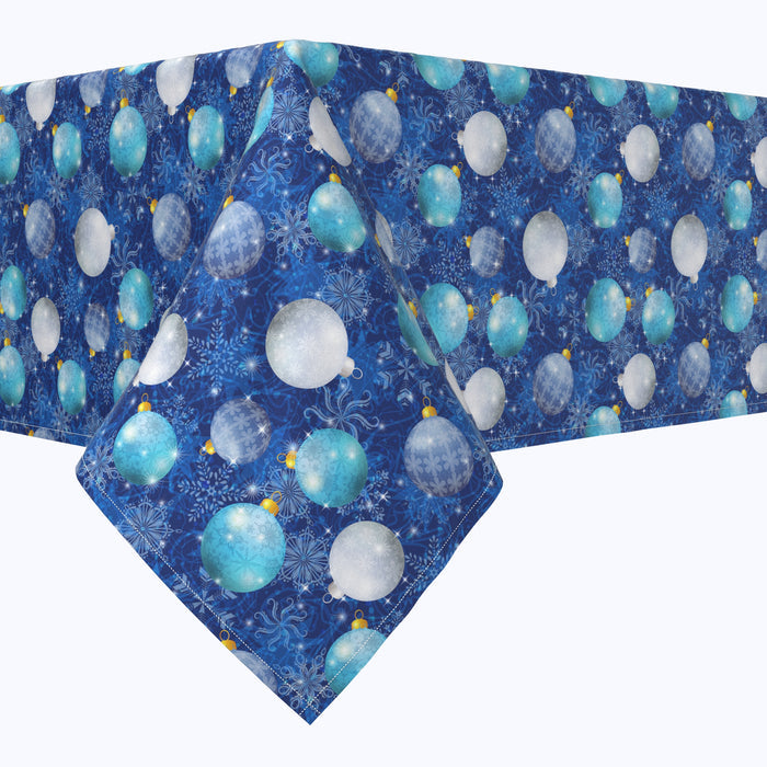Shiny Blue Christmas Balls Square Tablecloths