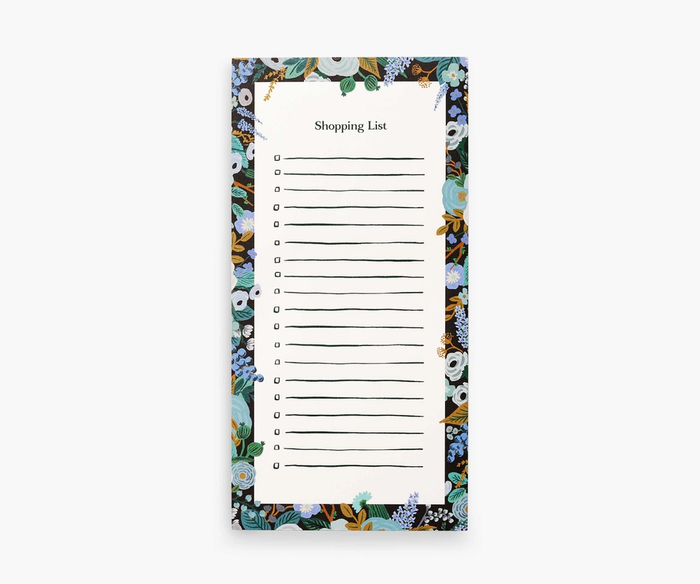 Shopping List-Garden Party Blue