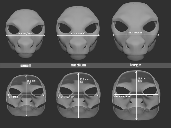 Short-faced Western dragon - Head base