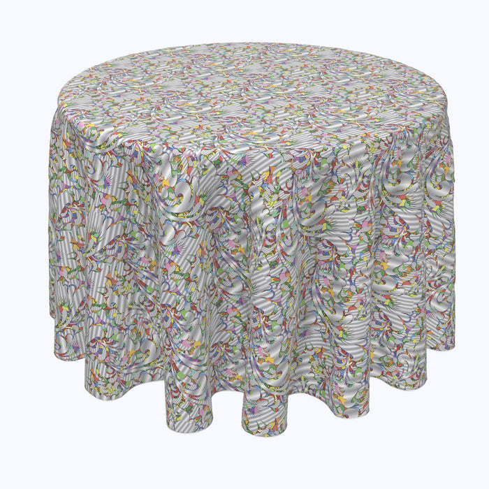 Silver 3D Paisley Rounds