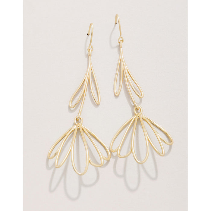 Spartina 499 jewelry-Matte finish earrings-Drop earrings-Pearl Gold earrings- Gold jewelry-gift shop-gifts for her