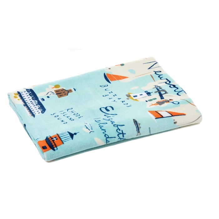 Spartina 449 beach towel styled by poolside with summer coastal theme