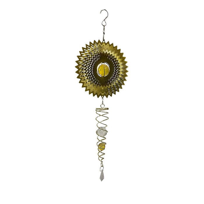 Spinfinity :Crystal Gold Splash -Mini wind Spinner- Spinfinity Designs Spinfinity wind spinners 
Spinners- Wind Spinners -Gold Splash  - Outdoor Decor- Decor
