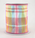 Spring Plaid Wired Ribbon - 4” x 10yds