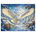 The Springbok Arctic Owl 1000 Piece Jigsaw Puzzle features stunning, high-detail artwork of a majestic snowy owl.