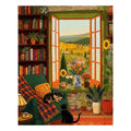Springbok Cozy Fall Companions 500-piece jigsaw puzzle featuring a warm autumn-inspired scene