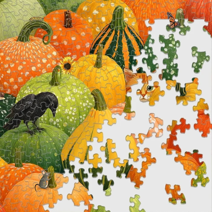 This Springbok Hide and Seek 500 Piece Jigsaw Puzzle features a whimsical hide-and-seek scene packed with colorful details.