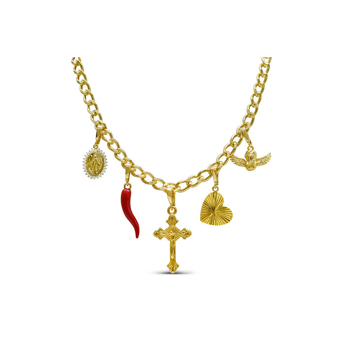 Stia Necklace - Charm necklace - Heavenly - premade charm necklace - Gold Plated - E-coating - Stia jewelry near me