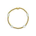This Stia Here & There Pearl Bracelet features a genuine freshwater pearl in a polished .925 sterling silver bezel setting.