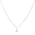 "Stia : Love Letter \"I\" Mini Disk Necklace -"