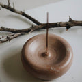 Stoneware Incense Holder Tan