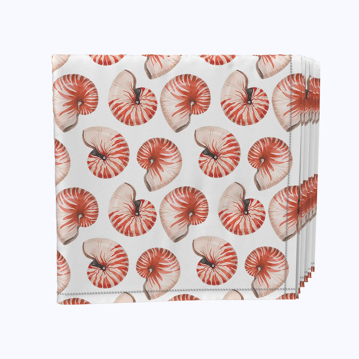 Striped Nautical Shells Napkins