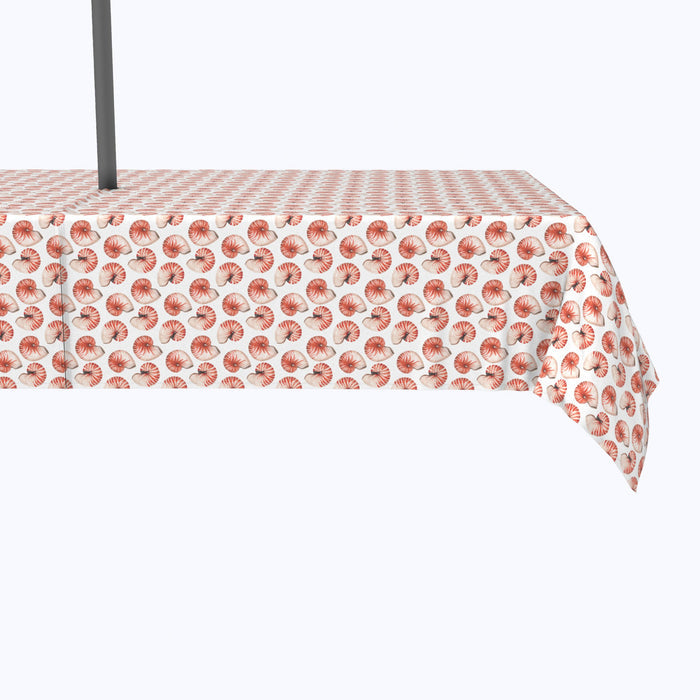 Striped Nautical Shells Outdoor Rectangles