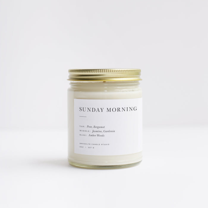 Sunday Morning Minimalist Candle (8oz) - Brooklyn Candle Studio