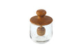 Teak & Glass Honey Jar, Mini
