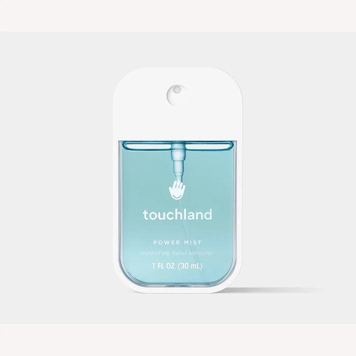 Touchland power mist packaging on a white background
