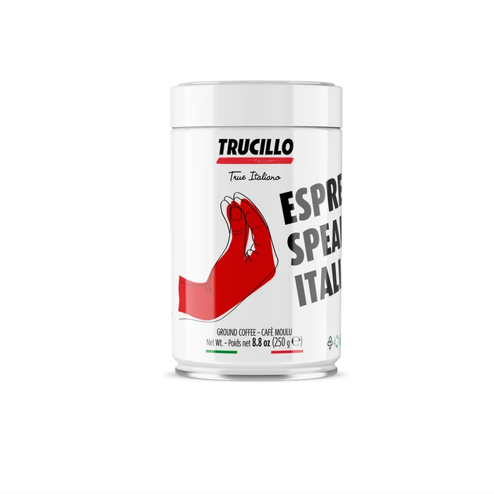 Trucillo Espresso Speaks Italian – Ground Coffee Can (250g)
