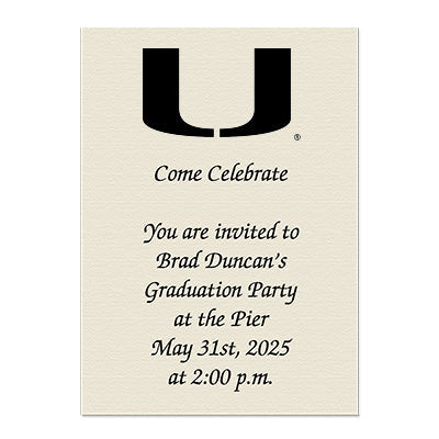 University of Miami School of Medicine Personal Notecard