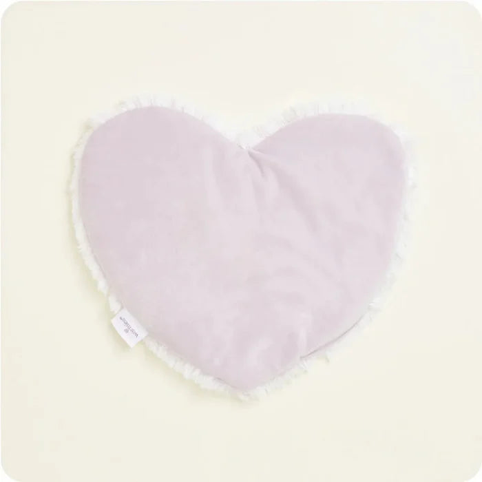 Warmies : Marshmallow Lavender Heart Heat Pad Warmies back view