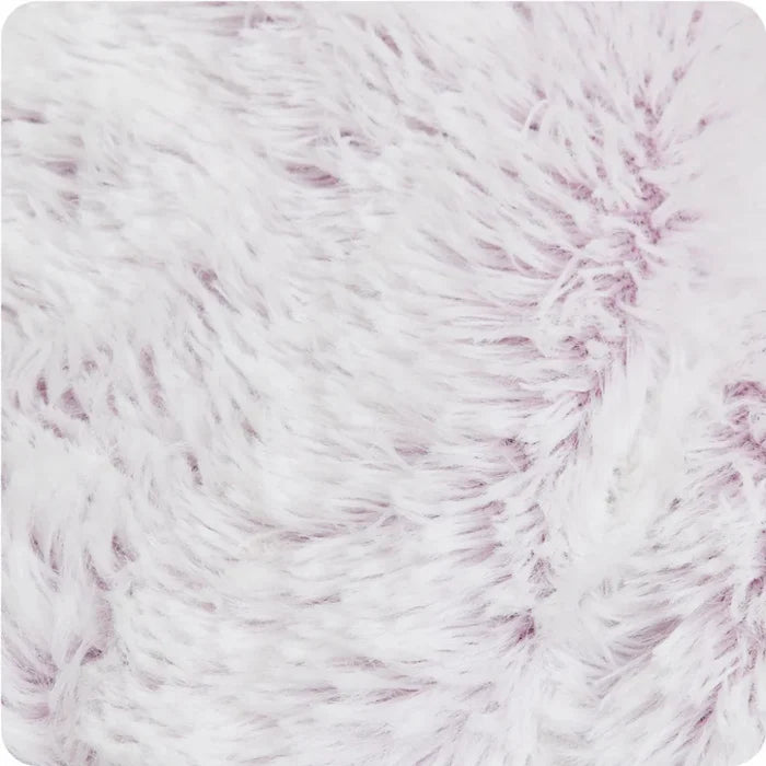 Close-up of a fluffy pink fabric texture