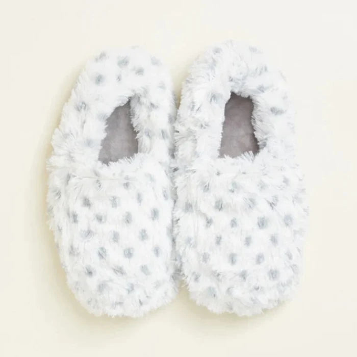 Snowy Heatable Slippers featuring a cozy winter-inspired design for warm and comfortable feet