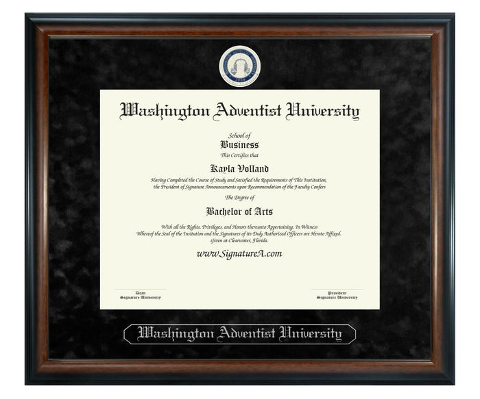 Washington Adventist University Diploma Frame (SN)
